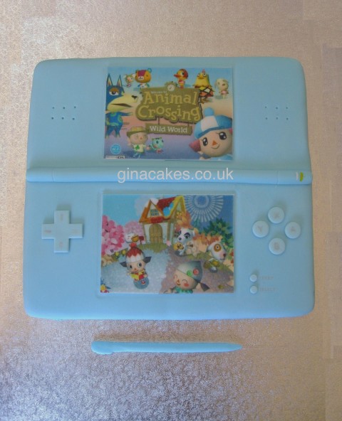 Nintendo DS Lite Console Cake - Animal Crossing