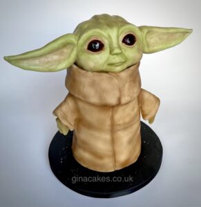 Mandalorian baby yoda cake