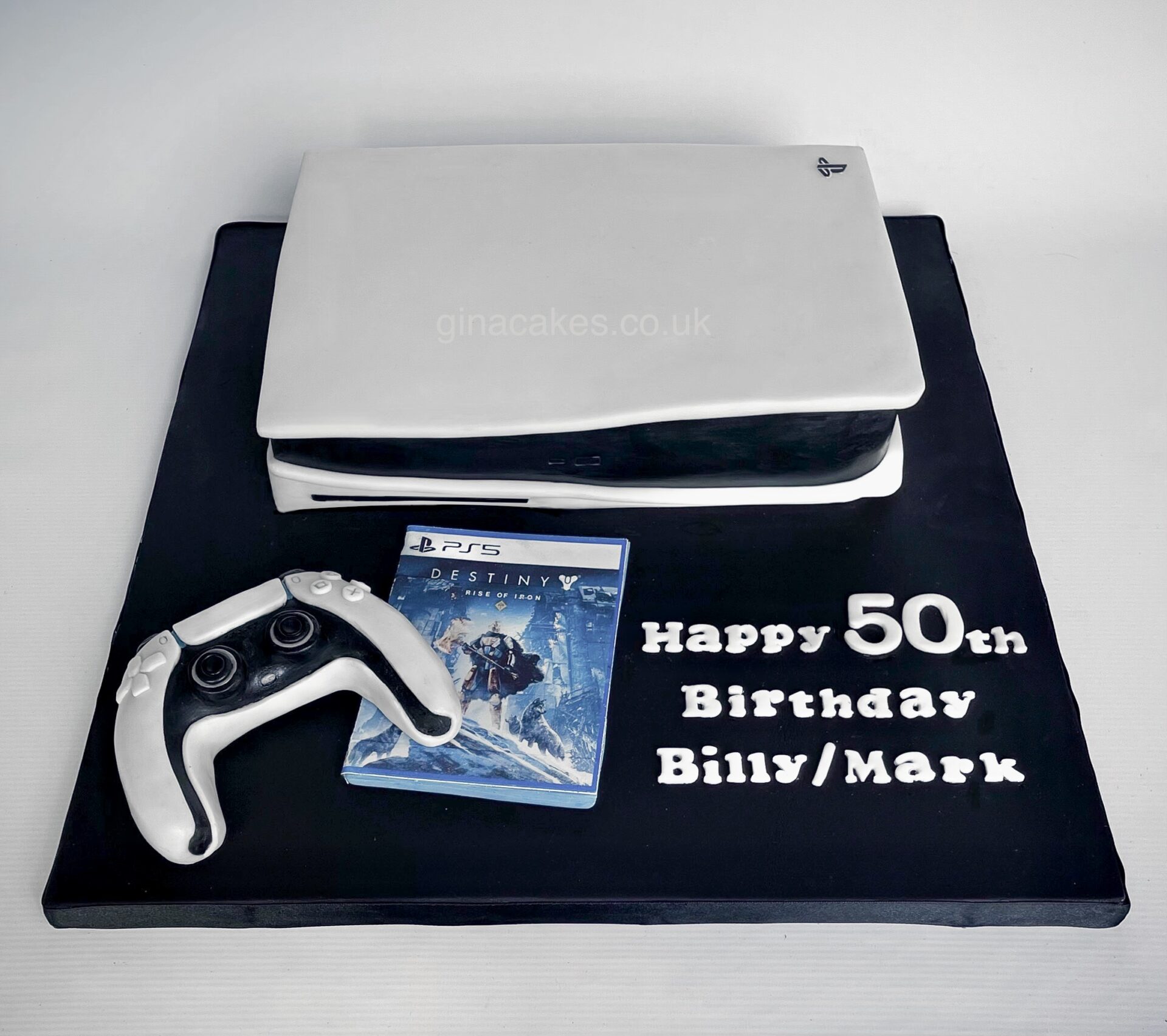 PS5 Playstation 5 Console cake with Destiny game - Gina Molyneux - Cake ...