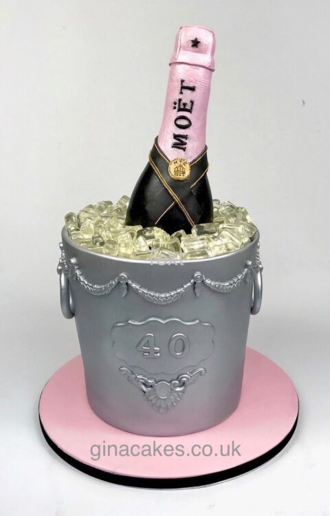 Moet & Chandon champagne ice bucket cake