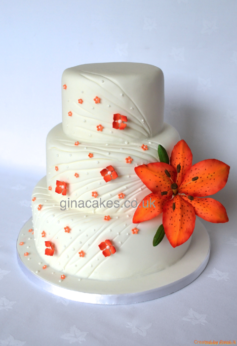 Tiger Lily Wedding Cake